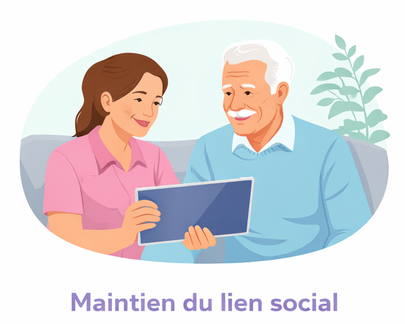 Aide à domicile favorisant le maintien du lien social et l’accompagnement au quotidien