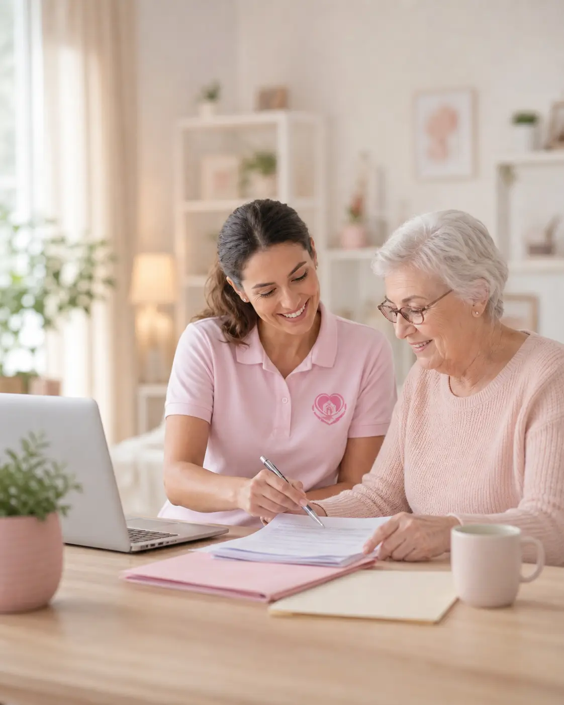 Accompagnement administratif à domicile pour aider une personne senior à comprendre ses documents et effectuer ses démarches courantes à Toulon.