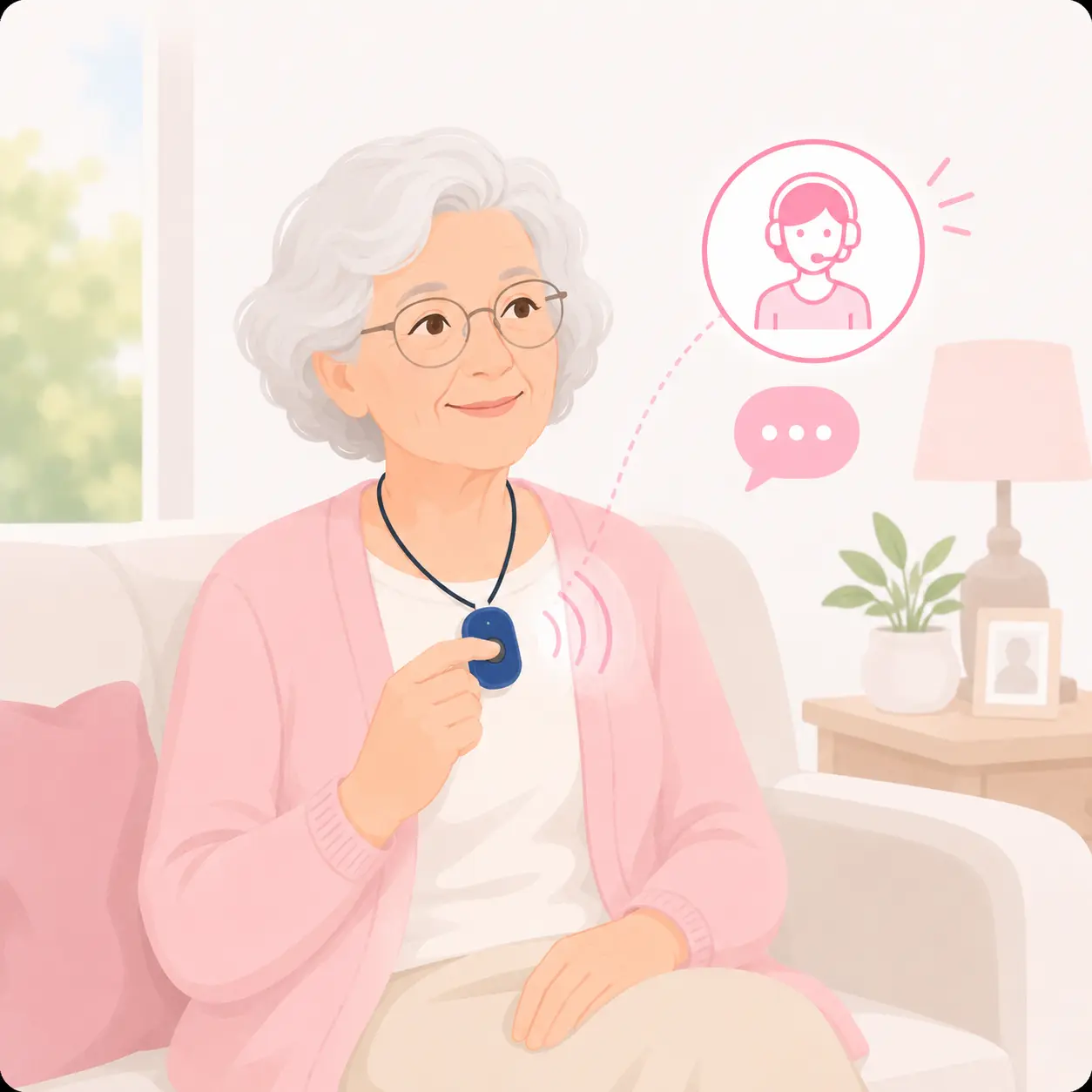 Illustration d’une écoute rassurante disponible 24h/24 pour la téléassistance senior à Toulon et dans le Var